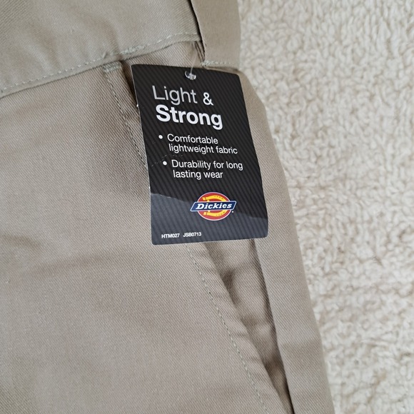Dickies Twill Work Pants Tan Khaki Flex Slim Fit Men's 36x32 NWT - Picture 5 of 10